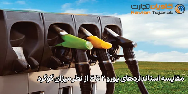 مقایسه استانداردهای یورو ۲ تا ۶ از نظر میزان گوگرد